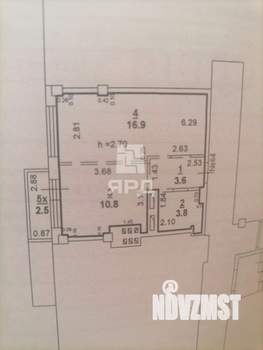 1-к квартира, вторичка, 35м2, 6/9 этаж