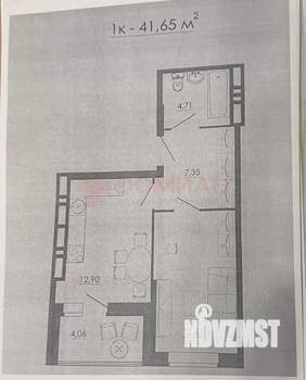 1-к квартира, вторичка, 42м2, 19/25 этаж
