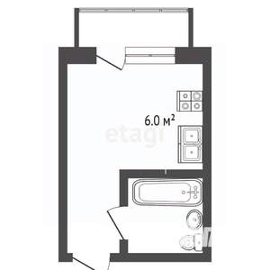 Студия квартира, вторичка, 23м2, 11/25 этаж