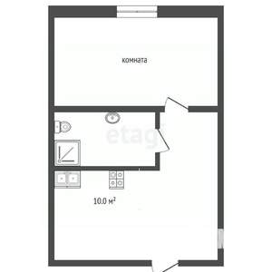 1-к квартира, вторичка, 30м2, 2/2 этаж