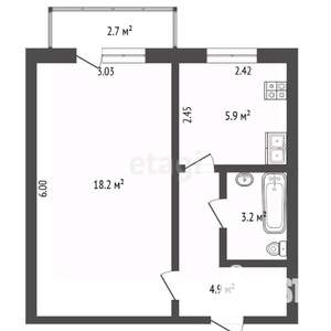 1-к квартира, вторичка, 33м2, 8/10 этаж