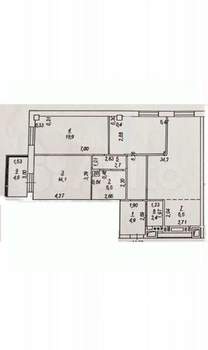 3-к квартира, вторичка, 92м2, 7/11 этаж