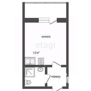 Студия квартира, вторичка, 25м2, 10/25 этаж