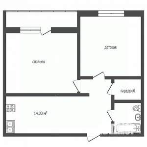 2-к квартира, вторичка, 50м2, 5/18 этаж