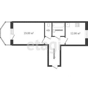 1-к квартира, вторичка, 37м2, 10/11 этаж