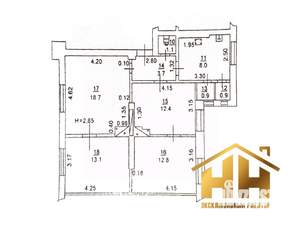 4-к квартира, вторичка, 71м2, 2/2 этаж