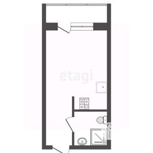 Студия квартира, вторичка, 27м2, 23/24 этаж