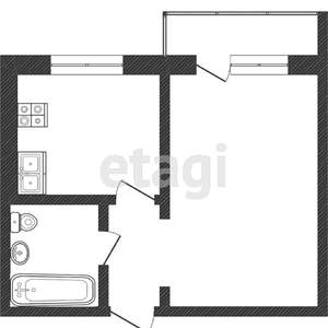 1-к квартира, вторичка, 30м2, 2/9 этаж