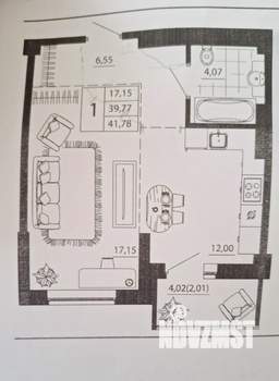 1-к квартира, вторичка, 42м2, 14/17 этаж