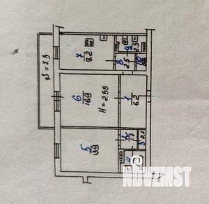 2-к квартира, вторичка, 57м2, 11/17 этаж