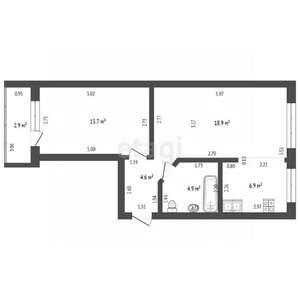 2-к квартира, вторичка, 50м2, 8/9 этаж