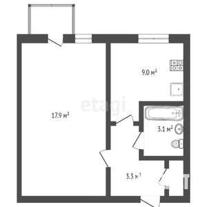 1-к квартира, вторичка, 37м2, 7/10 этаж