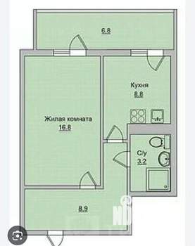 1-к квартира, вторичка, 38м2, 10/25 этаж