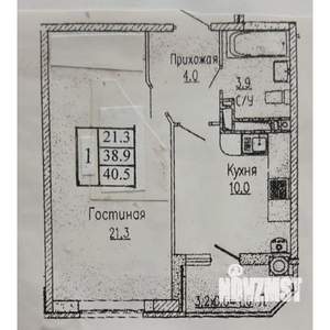 1-к квартира, вторичка, 41м2, 14/22 этаж