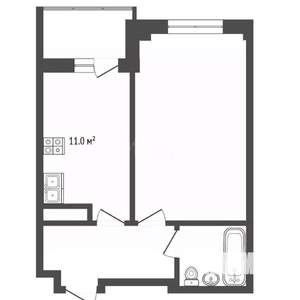 1-к квартира, вторичка, 42м2, 6/14 этаж
