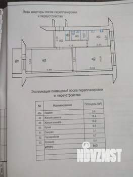 2-к квартира, вторичка, 54м2, 3/9 этаж