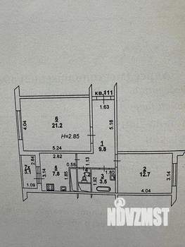 2-к квартира, вторичка, 58м2, 15/17 этаж