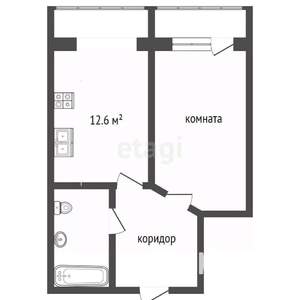 1-к квартира, вторичка, 40м2, 7/12 этаж