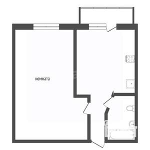 1-к квартира, вторичка, 30м2, 4/9 этаж