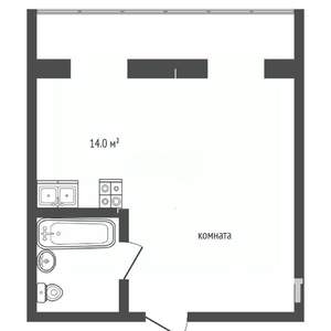 1-к квартира, вторичка, 41м2, 1/6 этаж