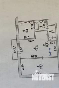 2-к квартира, вторичка, 44м2, 4/5 этаж