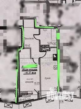 1-к квартира, вторичка, 43м2, 20/25 этаж