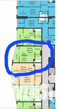 Студия квартира, вторичка, 36м2, 21/26 этаж