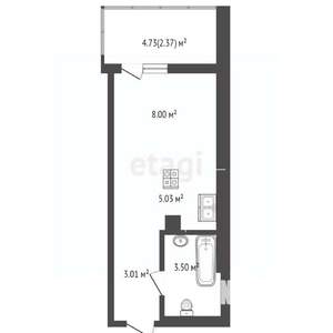 Студия квартира, вторичка, 22м2, 5/24 этаж