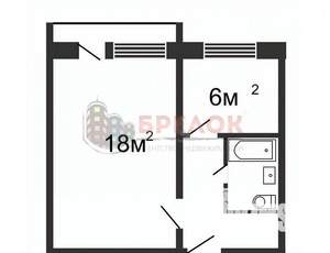 1-к квартира, вторичка, 32м2, 4/9 этаж
