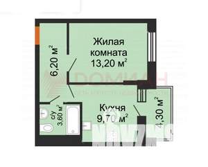 1-к квартира, вторичка, 35м2, 8/21 этаж