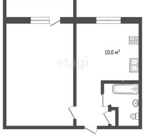 1-к квартира, вторичка, 41м2, 6/10 этаж