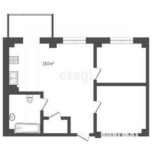 2-к квартира, сданный дом, 59м2, 18/24 этаж