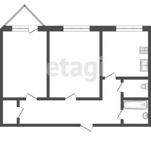 2-к квартира, вторичка, 52м2, 5/9 этаж