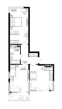 2-к квартира, вторичка, 65м2, 5/10 этаж