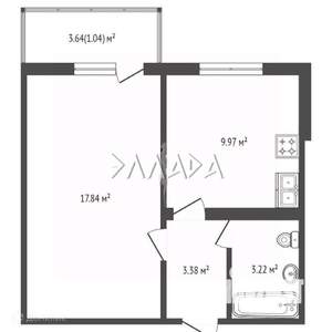 1-к квартира, вторичка, 38м2, 5/16 этаж