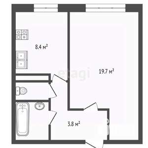 1-к квартира, вторичка, 36м2, 4/9 этаж