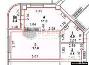 1-к квартира, вторичка, 42м2, 15/21 этаж