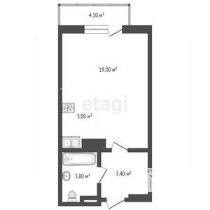 Студия квартира, вторичка, 25м2, 14/18 этаж