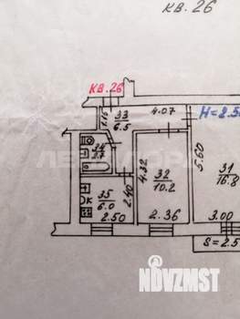 2-к квартира, вторичка, 42м2, 4/5 этаж