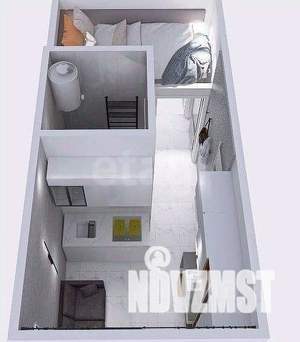 Студия квартира, вторичка, 14м2, 1/4 этаж