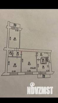 3-к квартира, вторичка, 64м2, 8/9 этаж