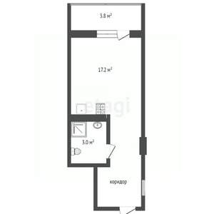 Студия квартира, вторичка, 26м2, 25/25 этаж