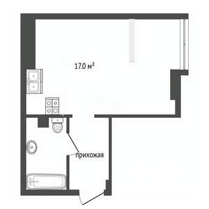 Студия квартира, вторичка, 32м2, 7/27 этаж