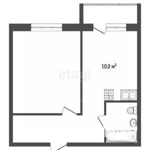 1-к квартира, вторичка, 34м2, 9/12 этаж