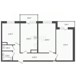 3-к квартира, вторичка, 83м2, 23/24 этаж