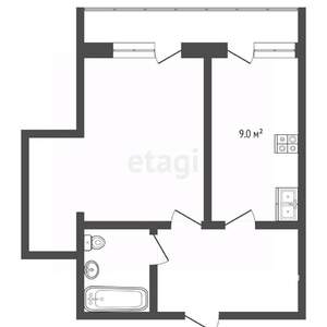 1-к квартира, вторичка, 34м2, 2/4 этаж