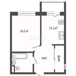 1-к квартира, вторичка, 39м2, 17/18 этаж