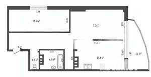 2-к квартира, сданный дом, 68м2, 17/18 этаж