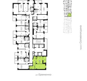 2-к квартира, вторичка, 48м2, 24/24 этаж