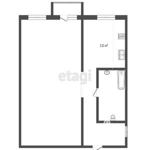 1-к квартира, вторичка, 29м2, 2/9 этаж